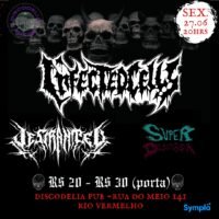 Noite insana do Death/doom Metal com Infected Cells