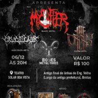 Show de metal do Mystifier, Crucificator e The Cross em Salvador, Bahia.